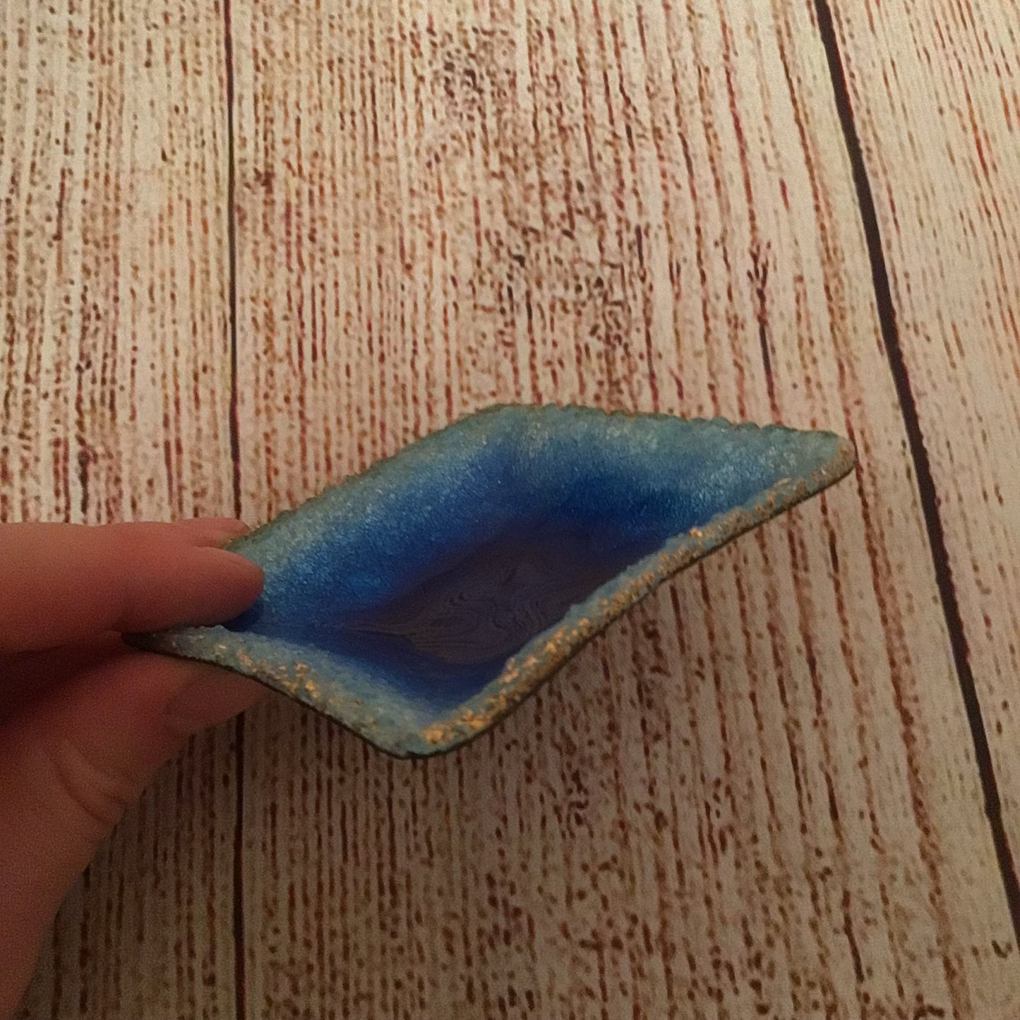 Les Emaux d’Art Dugan & Christel Limoges Blue Fused Glass & Copper Dish