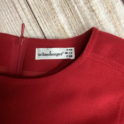 BNWT Schneberger Red Dress W/ Gold Buttons Size 22