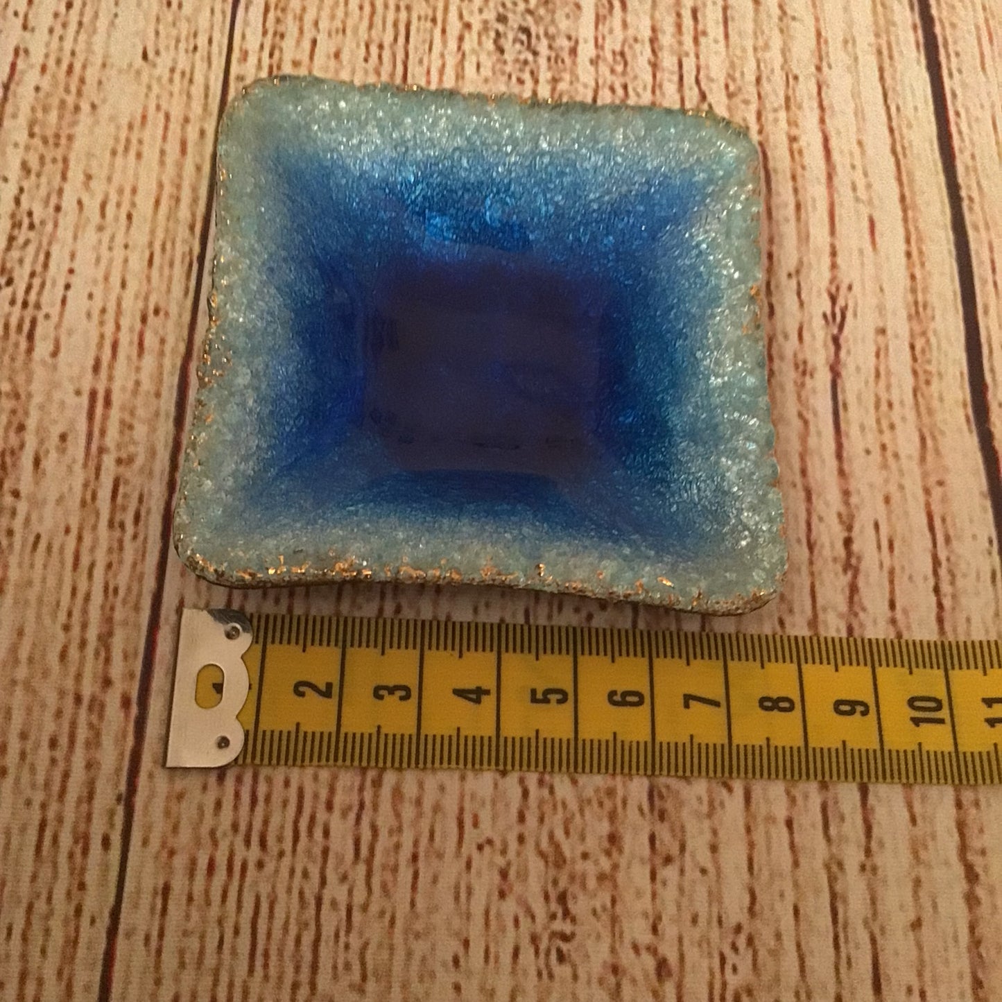 Les Emaux d’Art Dugan & Christel Limoges Blue Fused Glass & Copper Dish