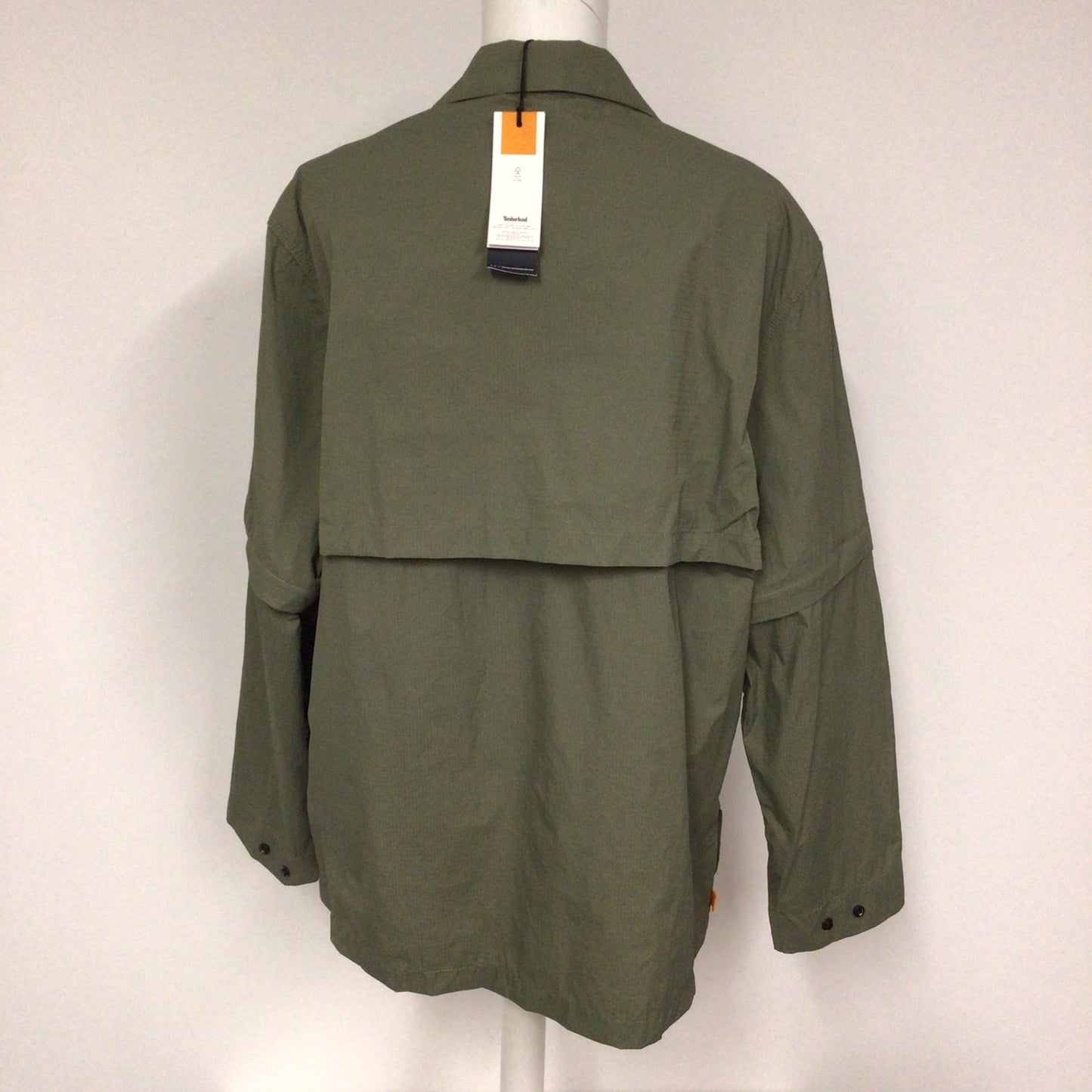 BNWT Timberland Green Thin Overshirt w/Convertible Sleeves Size XL