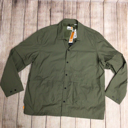 BNWT Timberland Green Thin Overshirt w/Convertible Sleeves Size XL