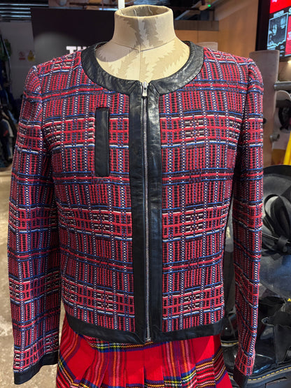 Claudie Pierlot Plaid Tweed Jacket Size 8 / S