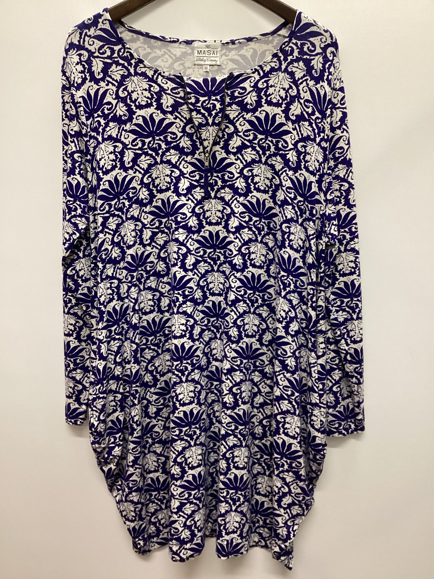 The Masai Clothing Company Blue and White Tunic Dress Size M