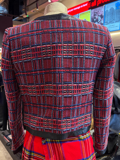 Claudie Pierlot Plaid Tweed Jacket Size 8 / S