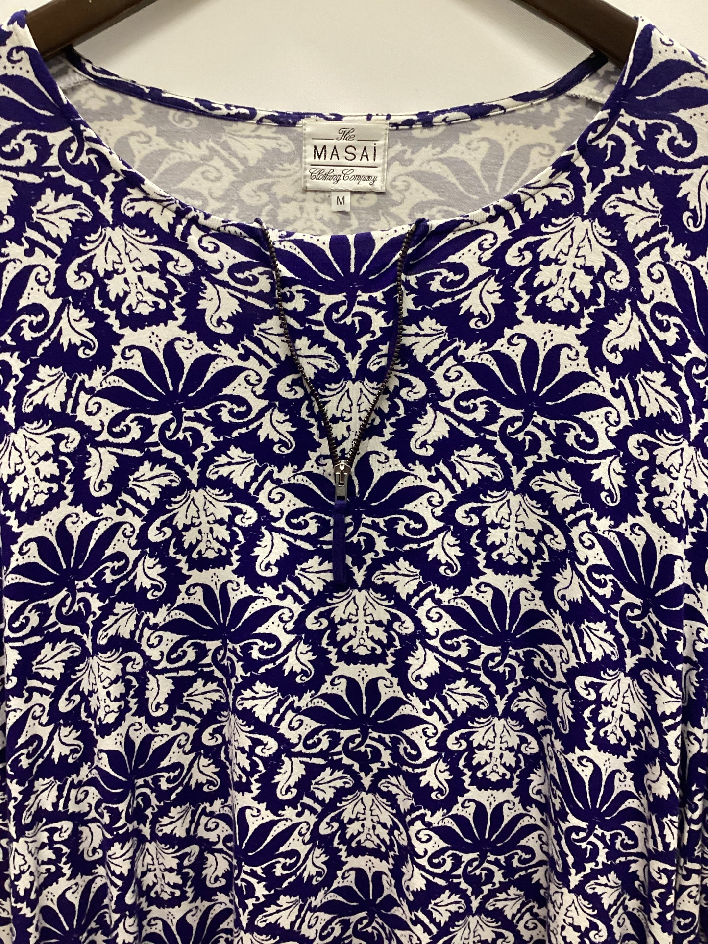 The Masai Clothing Company Blue and White Tunic Dress Size M