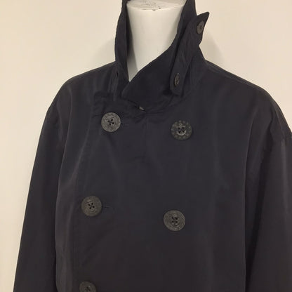 Polo Ralph Lauren Navy Blue Mac Trench Coat Size L