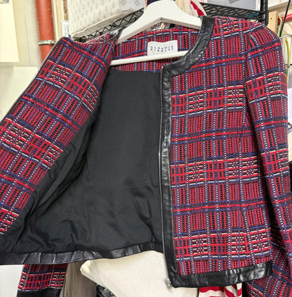 Claudie Pierlot Plaid Tweed Jacket Size 8 / S