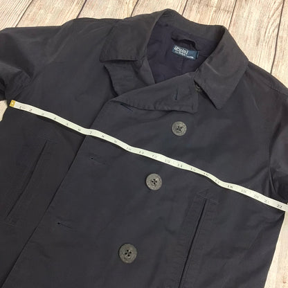 Polo Ralph Lauren Navy Blue Mac Trench Coat Size L