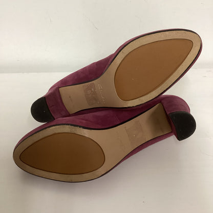 Clarks Burgundy Court Heel Shoes Size 7