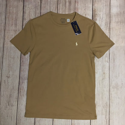 BNWT Polo Ralph Lauren Tan Brown Slim Fit T Shirt Size S