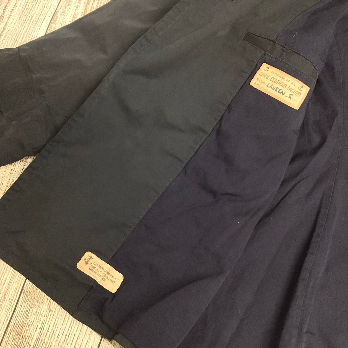 Polo Ralph Lauren Navy Blue Mac Trench Coat Size L