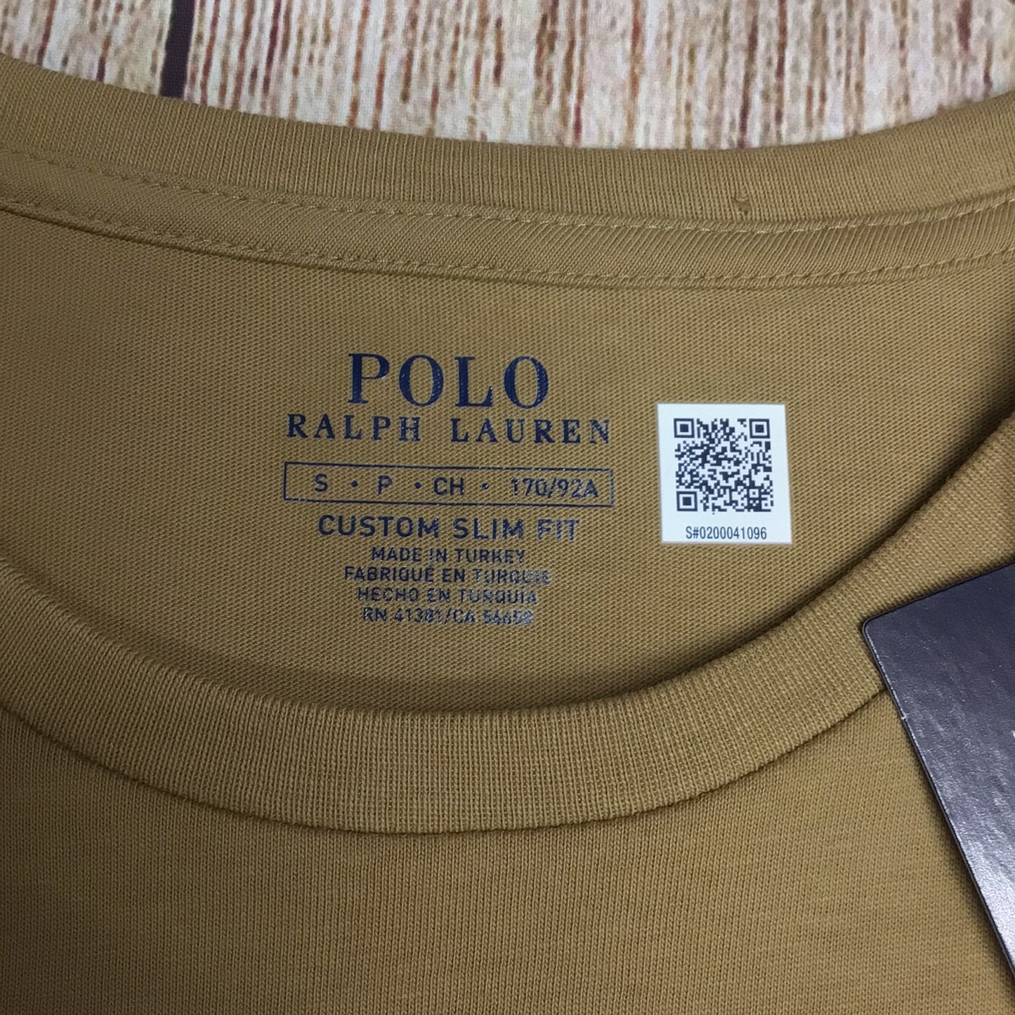 BNWT Polo Ralph Lauren Tan Brown Slim Fit T Shirt Size S