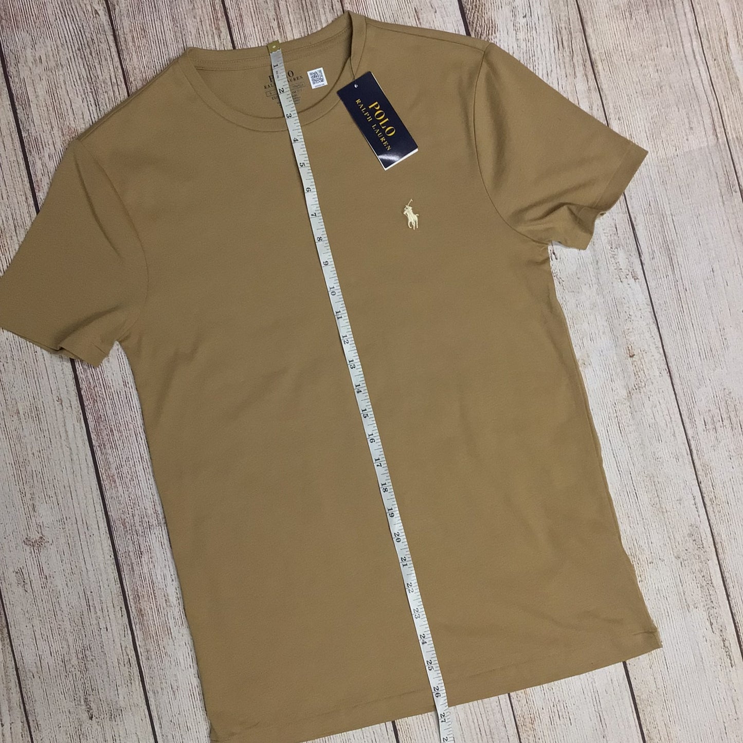 BNWT Polo Ralph Lauren Tan Brown Slim Fit T Shirt Size S