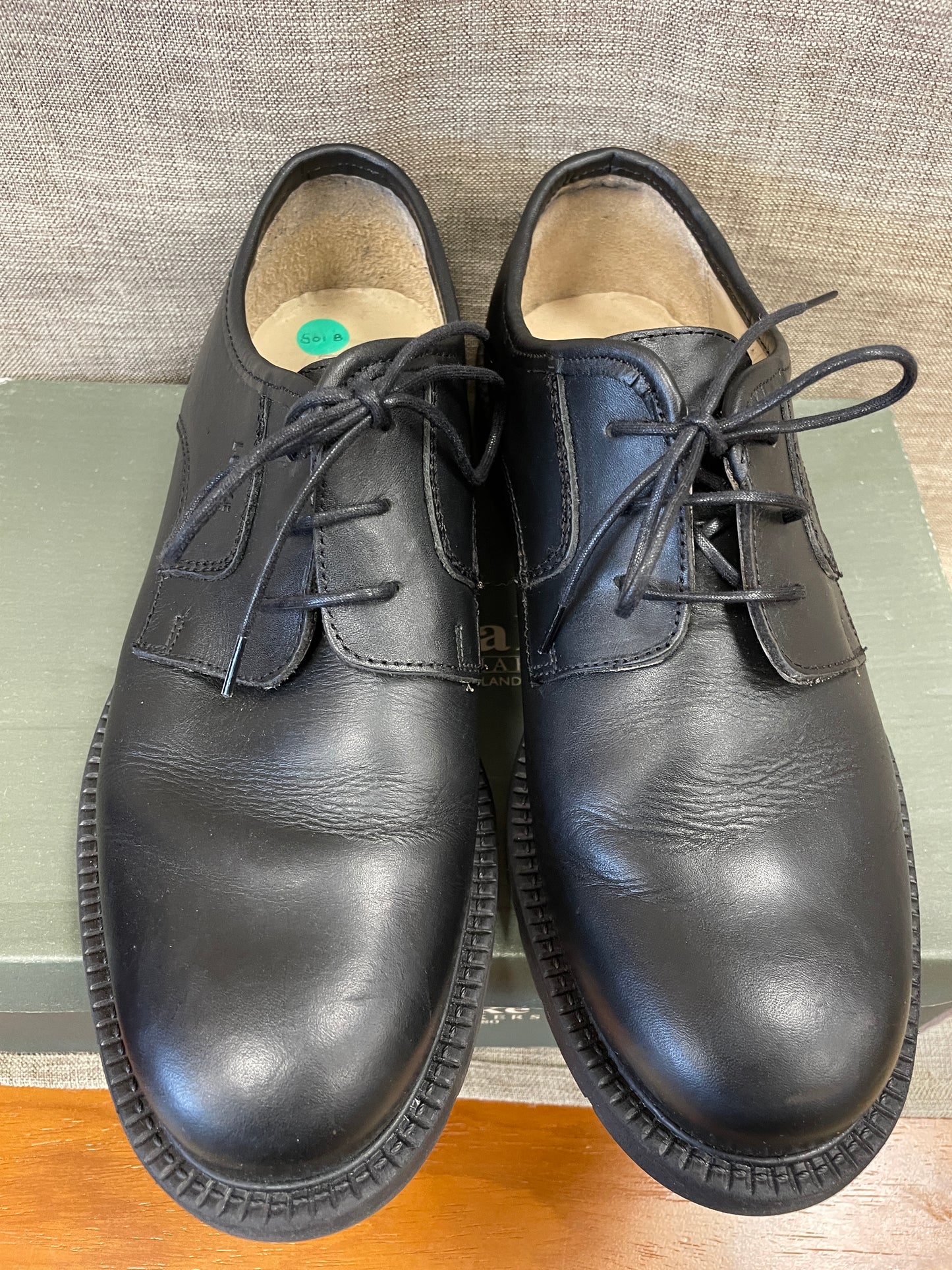 Loake New in Box Black Leather Lace Up Shoes UK 8.5