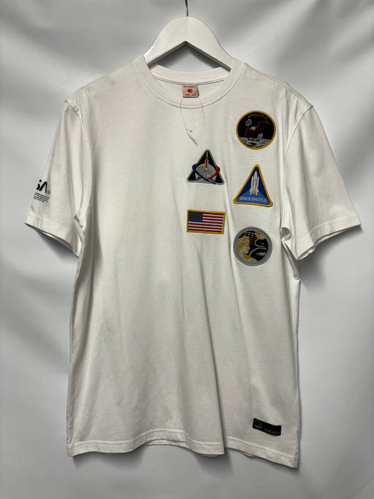 SoulCal White Crewneck Nasa T-Shirt Medium