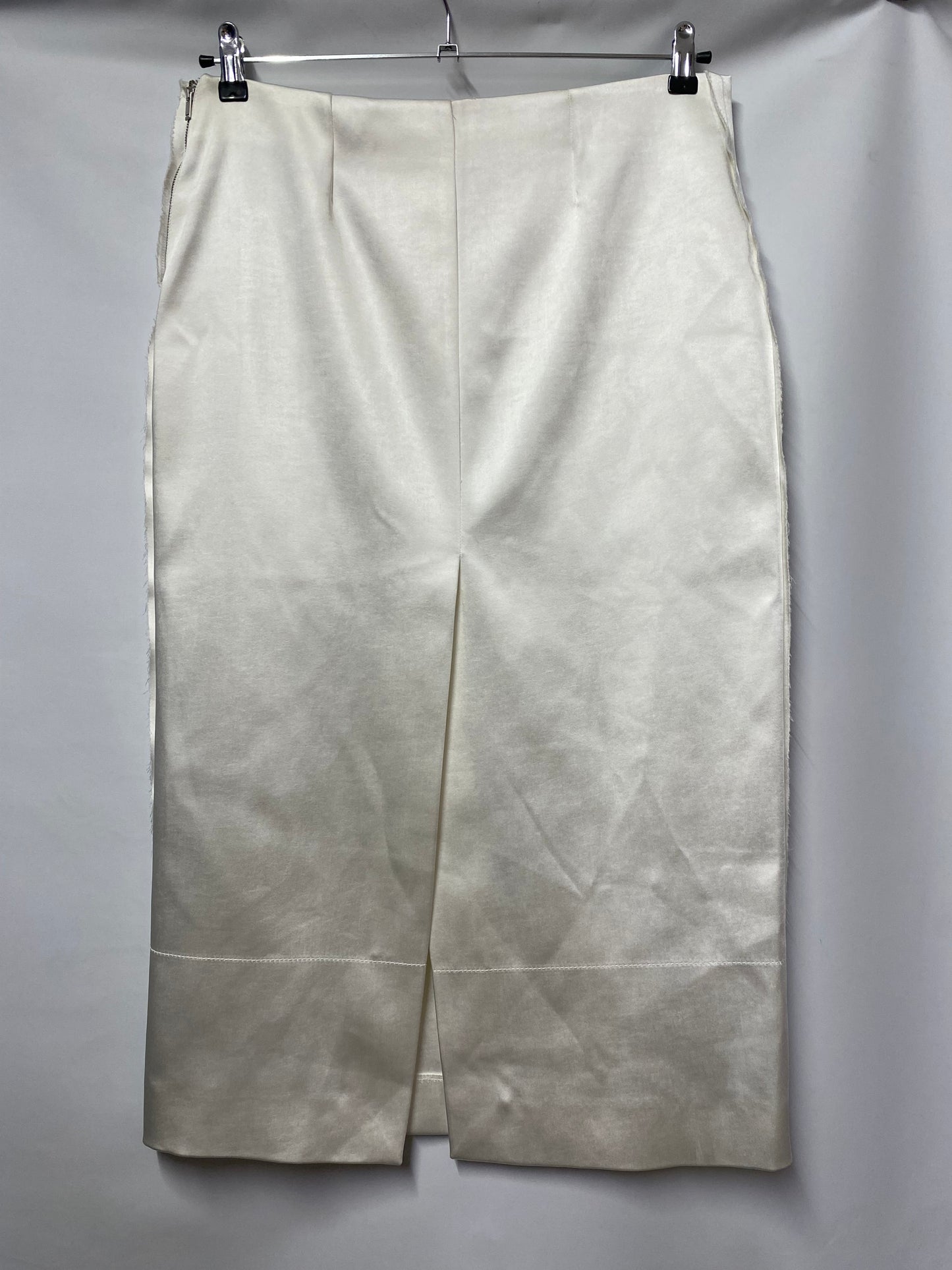 Zara White Satin Skirt Large BNWT