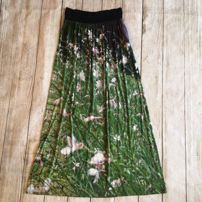 Agnès B. Green Garden Grass Photoprint Long Skirt Size 8 UK (size 1 on label)