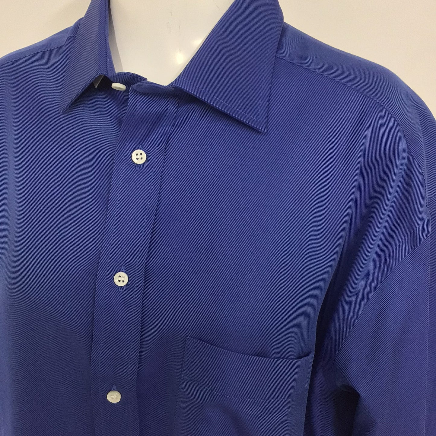 BNWOT Ermenegildo Zegna Royal Blue Shirt 100% Cotton Size XL