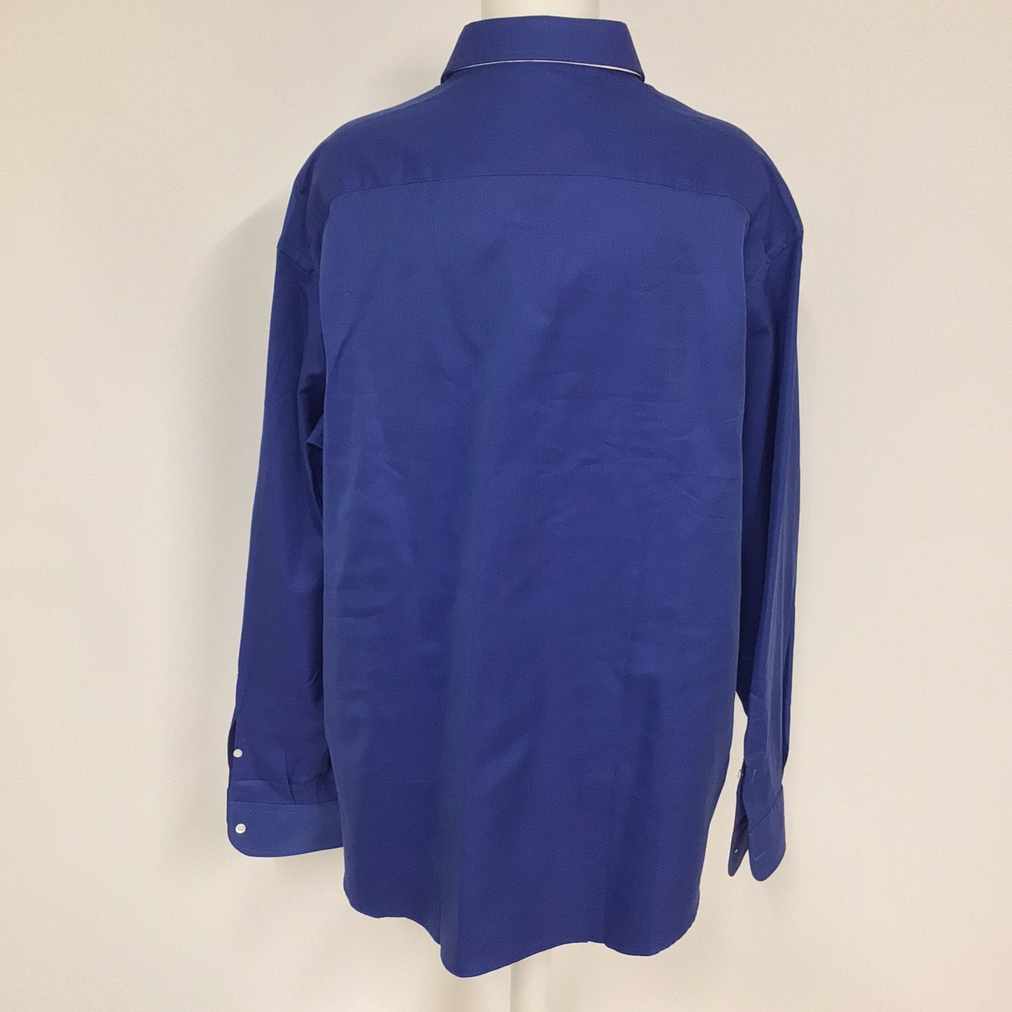 BNWOT Ermenegildo Zegna Royal Blue Shirt 100% Cotton Size XL