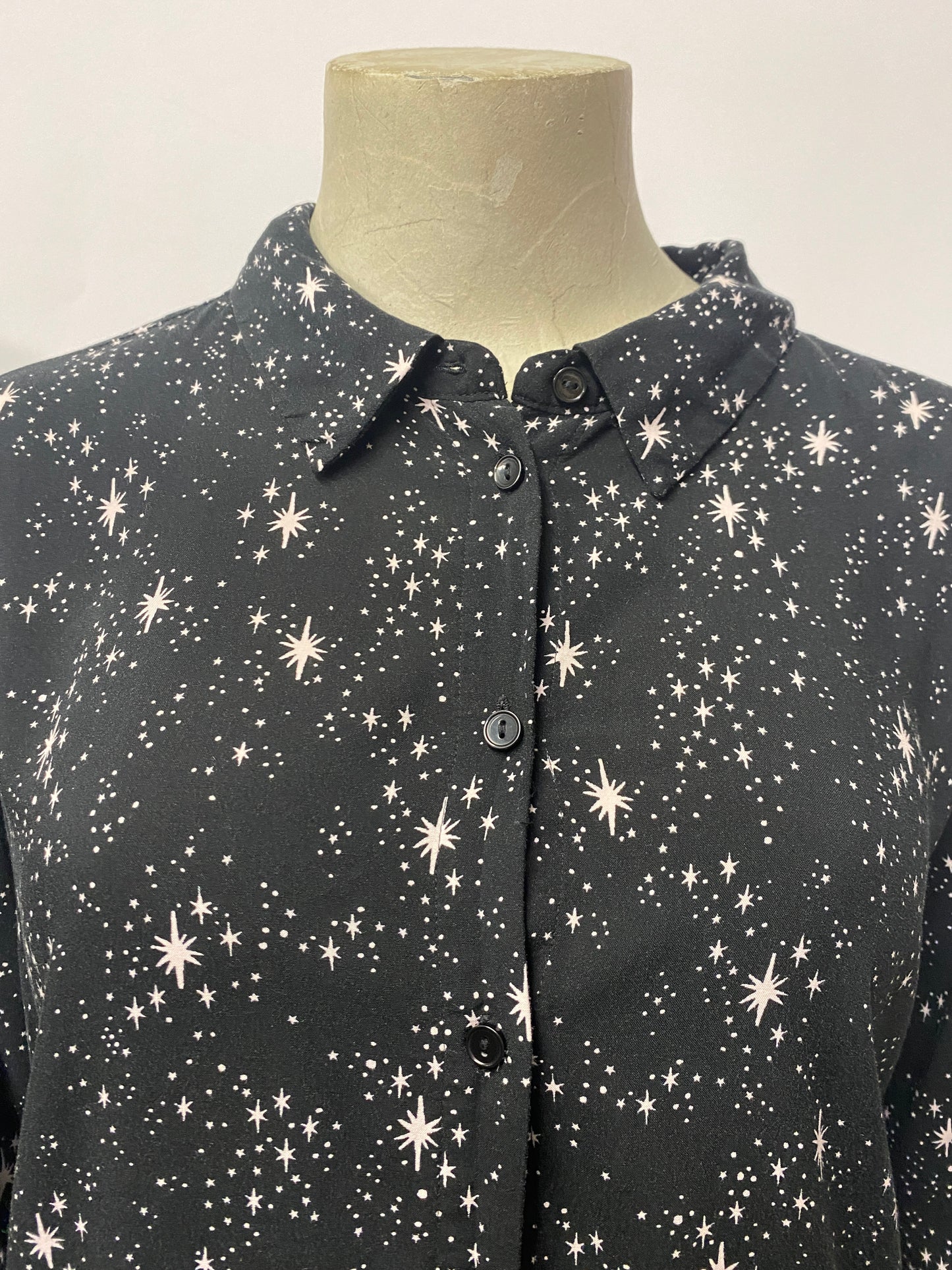 Oliver Bonas Starry Night Button Blouse Shirt 12