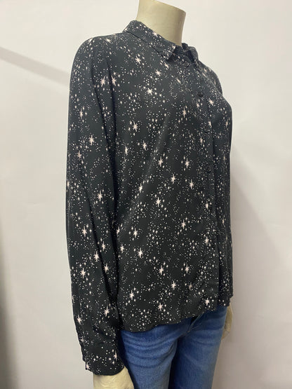 Oliver Bonas Starry Night Button Blouse Shirt 12