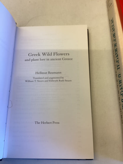 Greek Wild Flowers and Plant Lore In Ancient Greece Hellmut Baumann