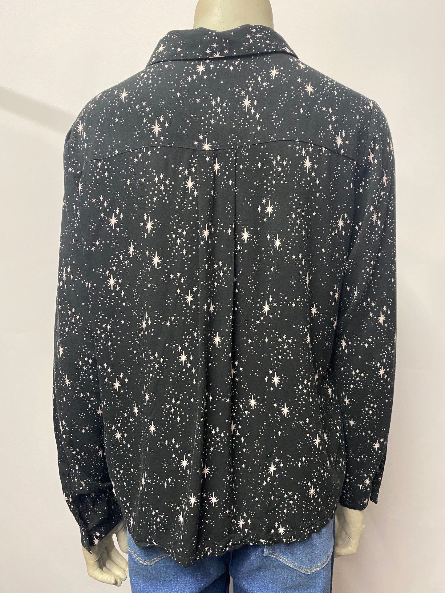Oliver Bonas Starry Night Button Blouse Shirt 12