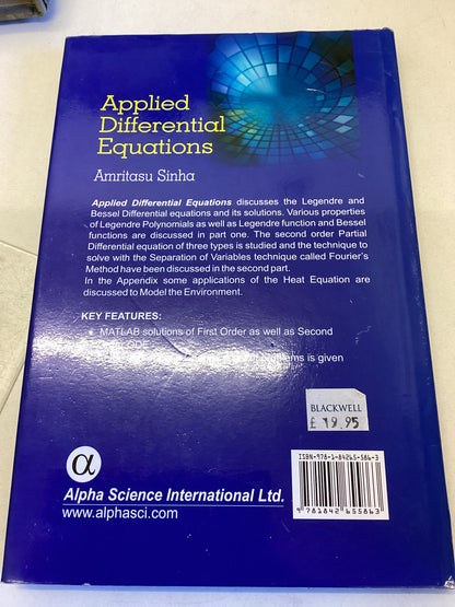Applied Differential Equations Amritasu Sinha