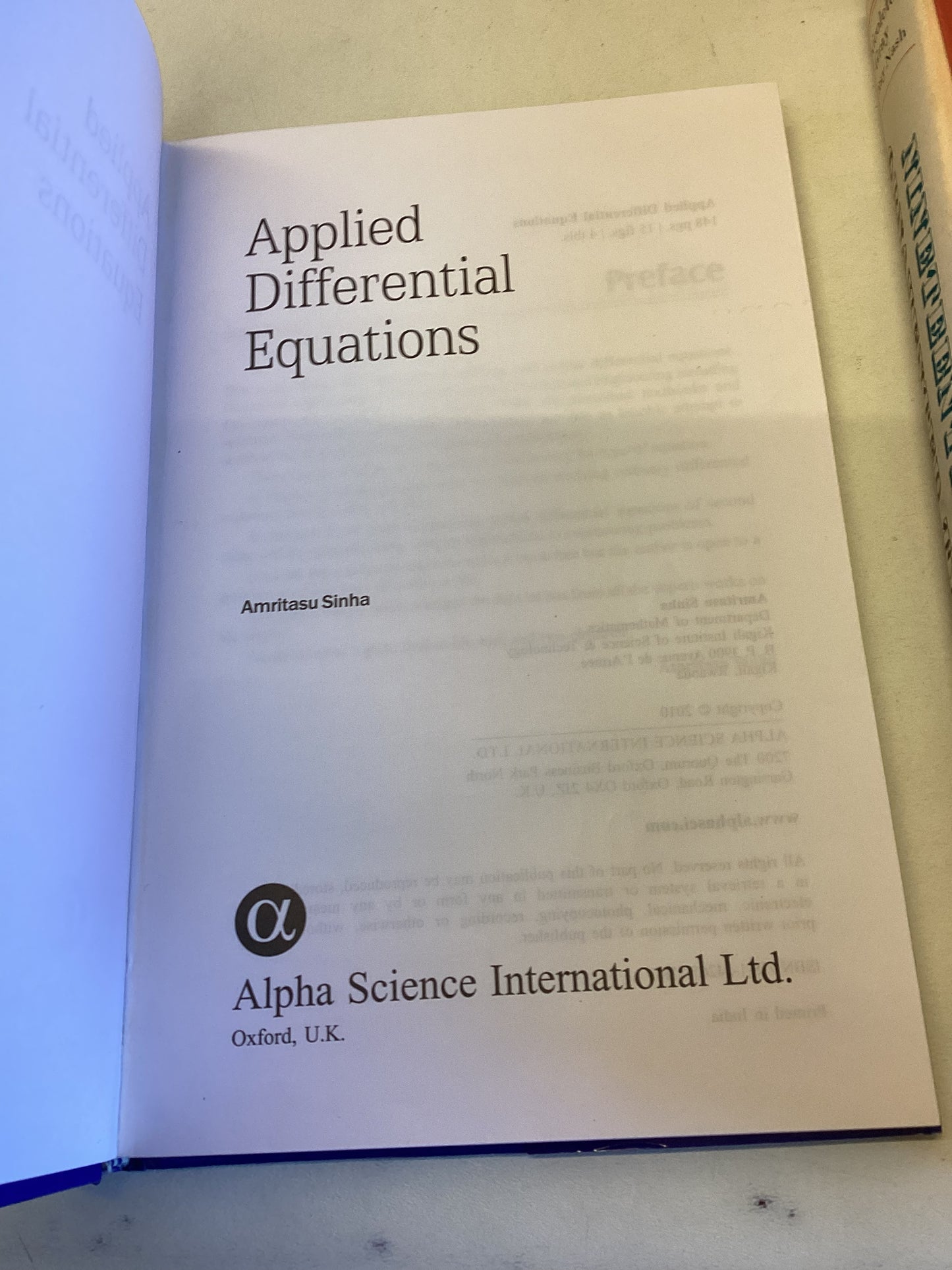 Applied Differential Equations Amritasu Sinha