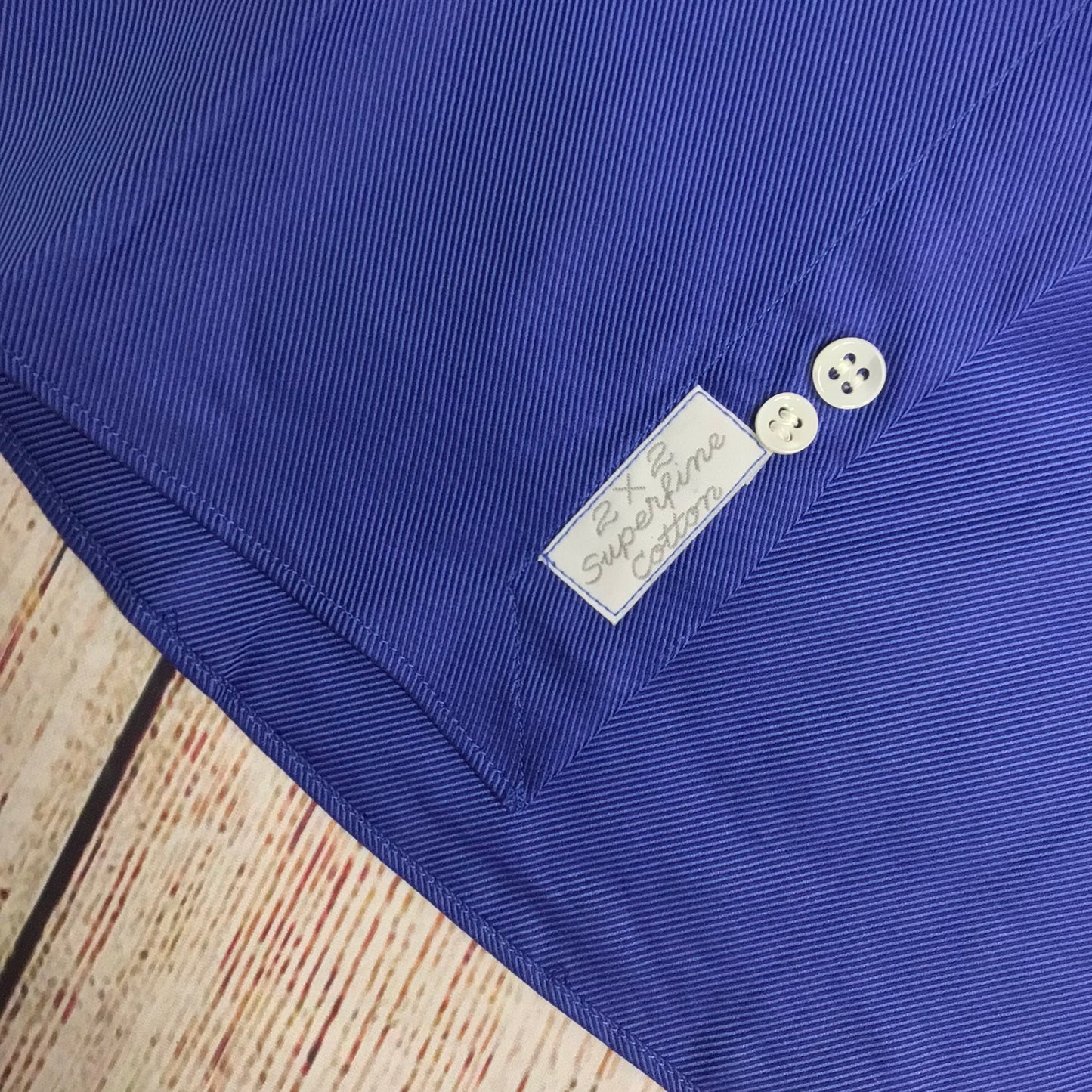 BNWOT Ermenegildo Zegna Royal Blue Shirt 100% Cotton Size XL