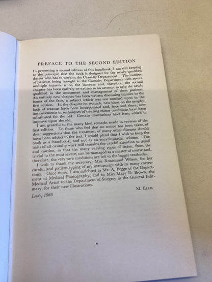 The Casualty Officer's Handbook Second Edition Maurice Ellis