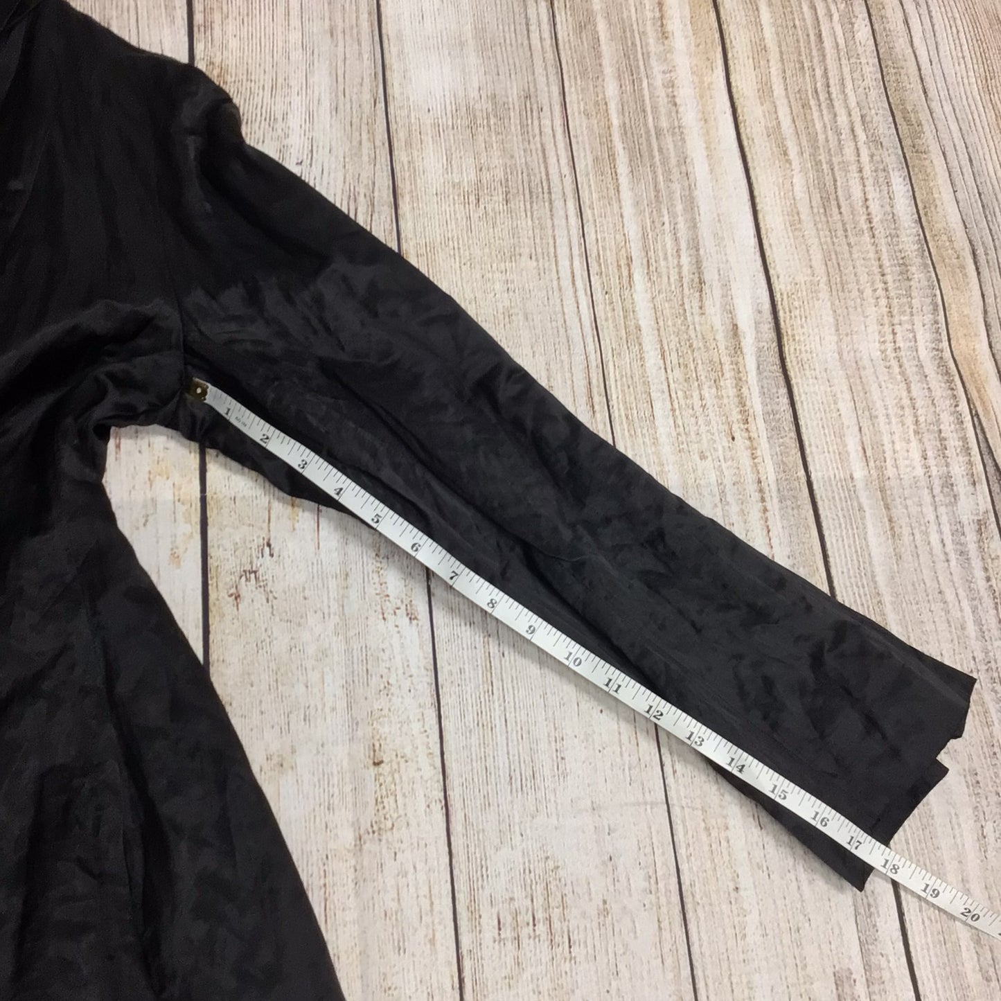 Eileen Fisher Black Silk & Cotton Blend Coat Size M