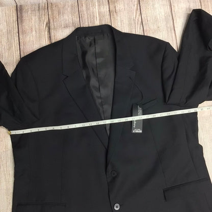 BNWT M&S Autograph Black Pure New Wool Suit RRP £199 Size Ch52L W38