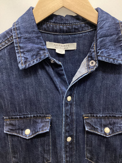 AllSaints Polly Blue Denim Dress Size 4