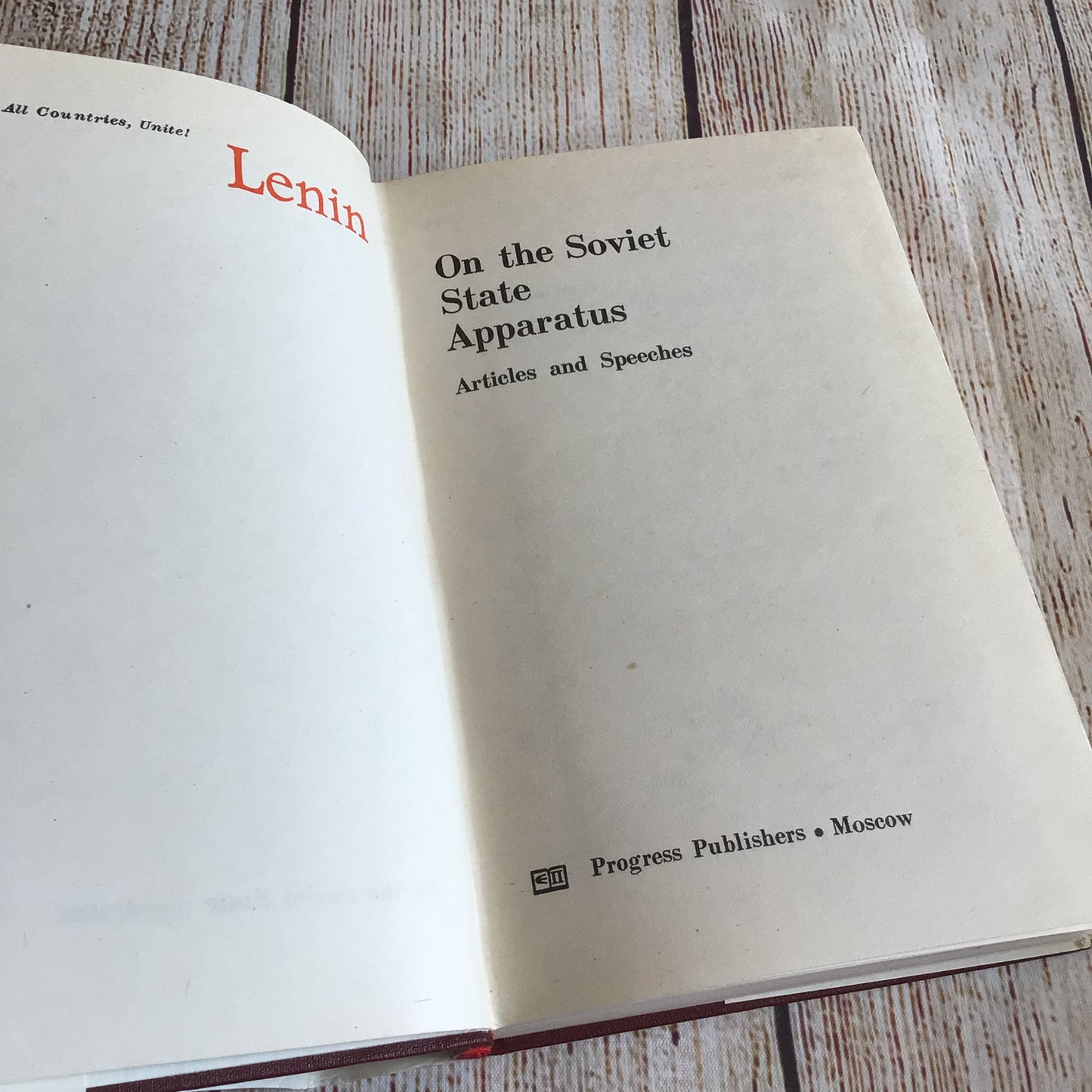 Lenin: On the Soviet State Apparatus (Progress Publishers, 1977)