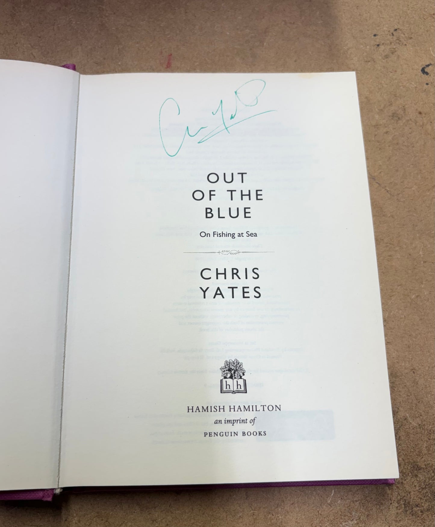 Out Of The Blue: On Fishing at Sea, Author Chris Yates