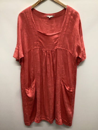 Carina Ricci 100% Linen Made in Italy Coral Dress Size XL