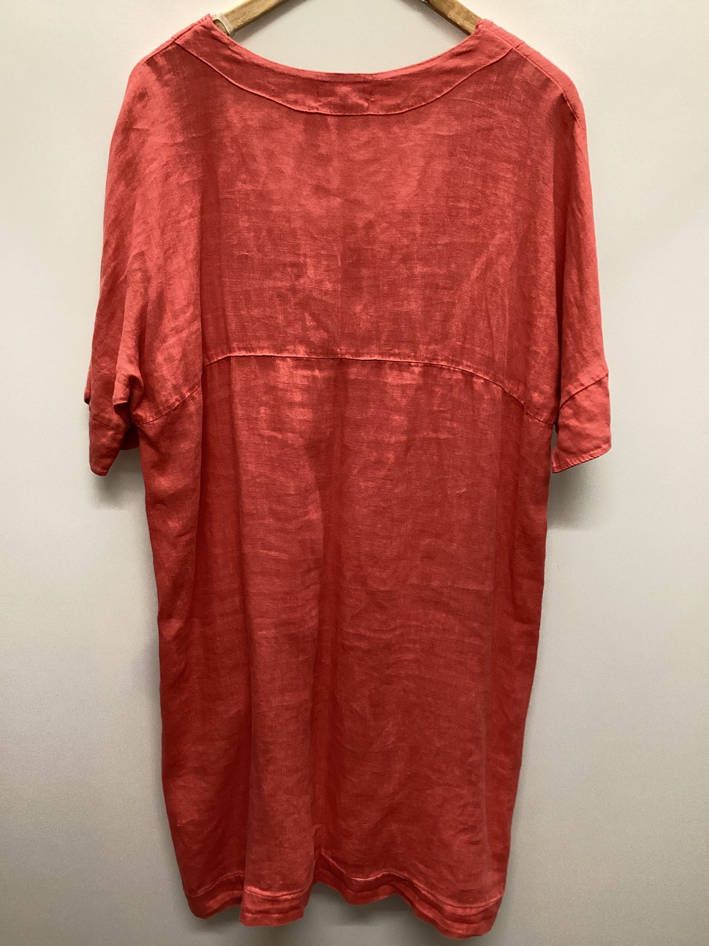 Carina Ricci 100% Linen Made in Italy Coral Dress Size XL
