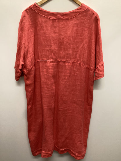 Carina Ricci 100% Linen Made in Italy Coral Dress Size XL