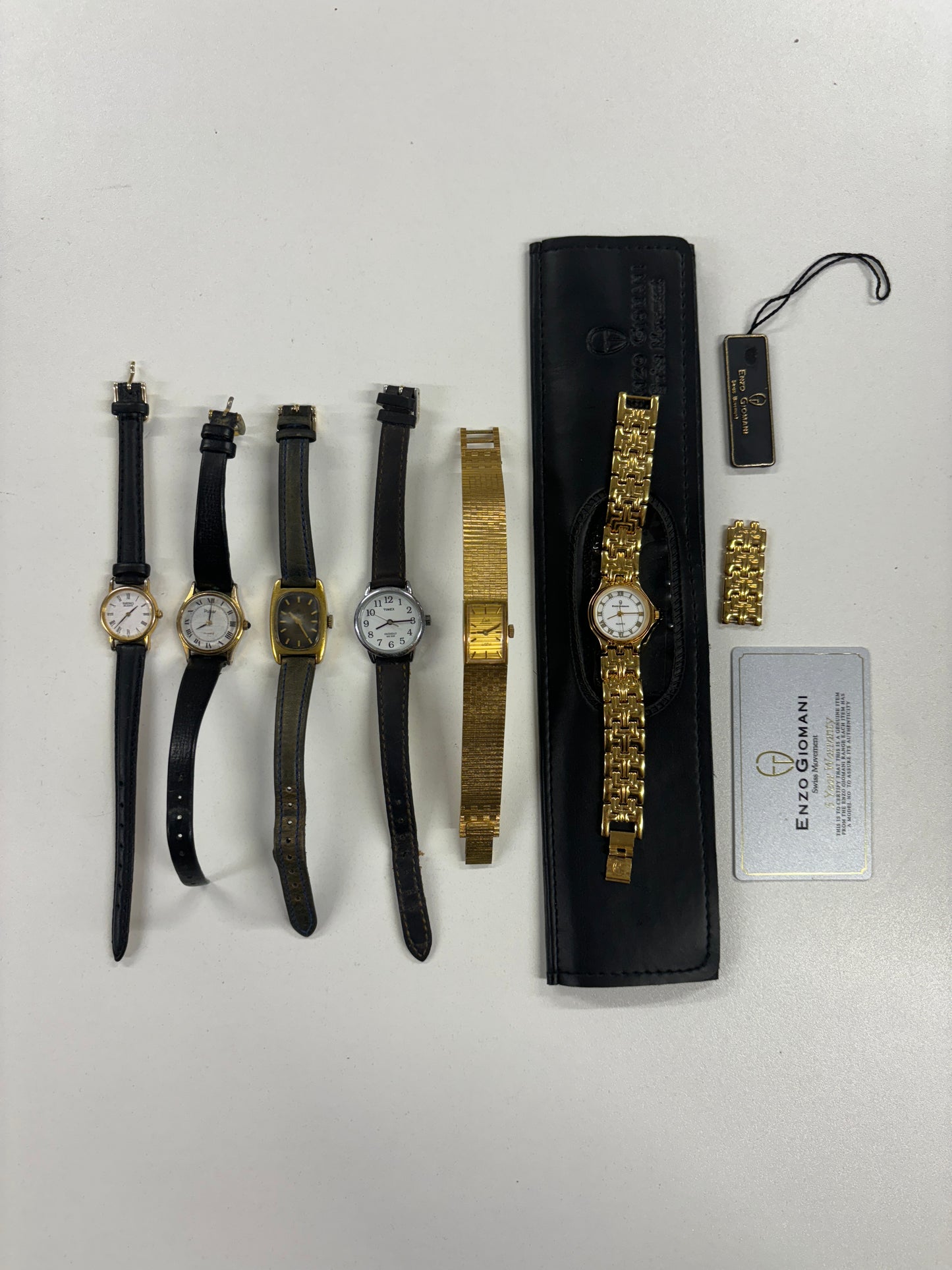 Seiko, Pulsar, Bucherer, Timex, Limit and Enzo Giomani Womens Vintage Watch Bundle (spares and repairs)