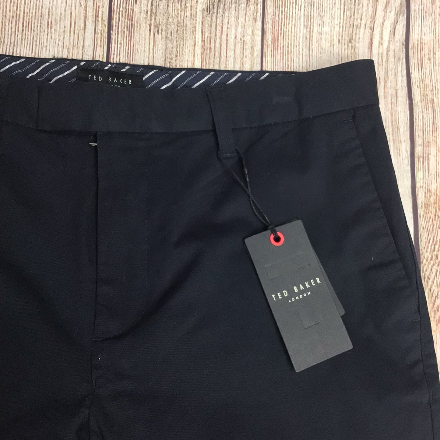 BNWT Ted Baker Dark Navy Blue Ted Genay Slim Chino Trousers RRP £90 Size 30S