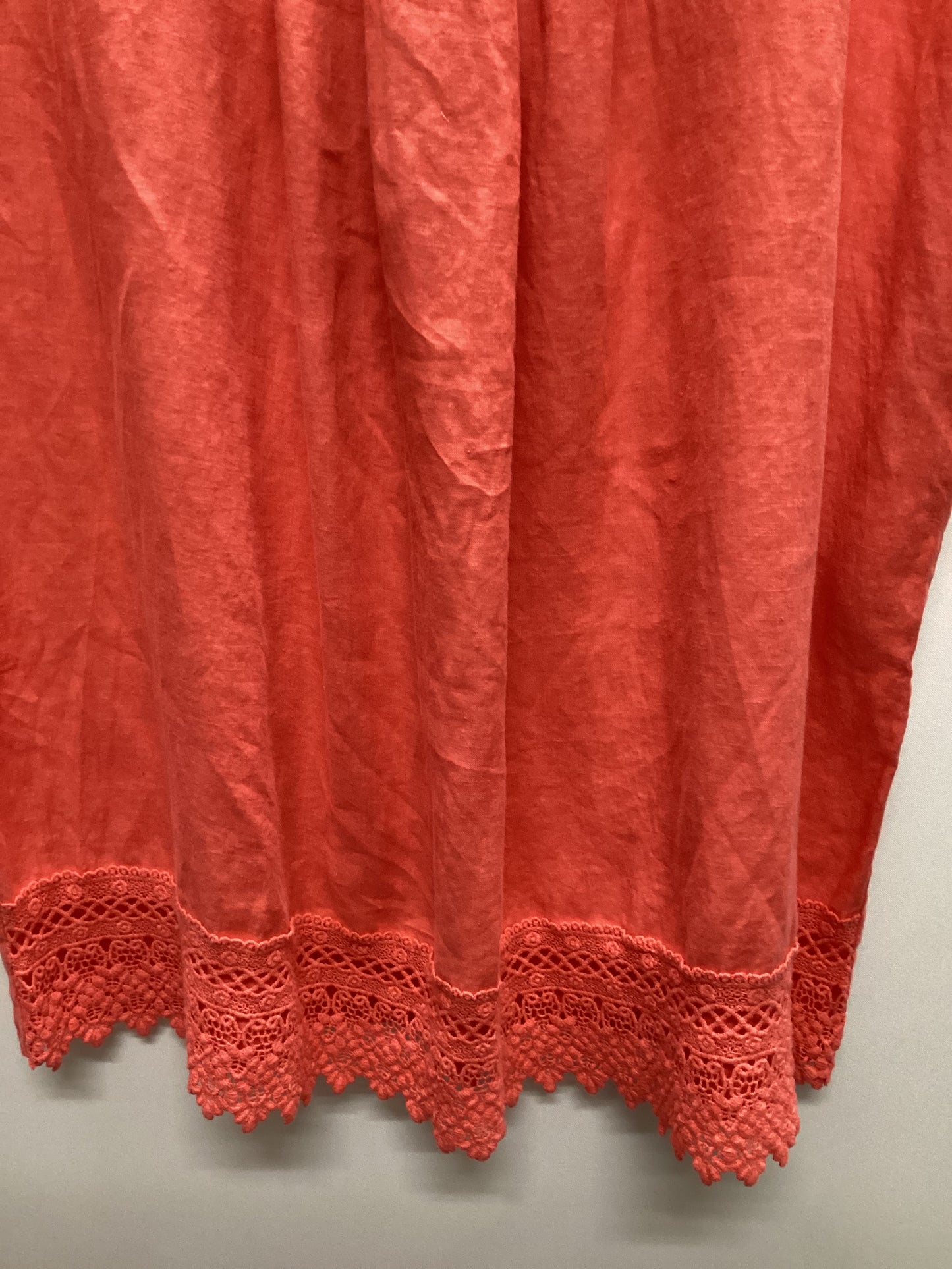 Blu Orchid Made in Italy 100% Linen Coral Dress with Pockets Size XL