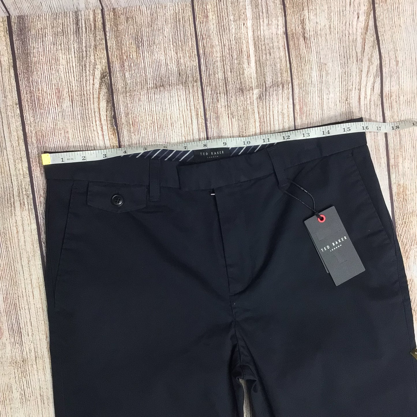 BNWT Ted Baker Dark Navy Blue Ted Genay Slim Chino Trousers RRP £90 Size 30S