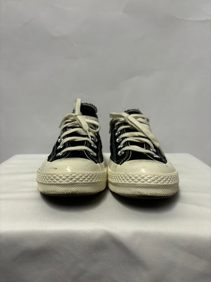 Converse x Comme des Garcons Play Black Chuck Taylor 70 Low Trainers 7.5