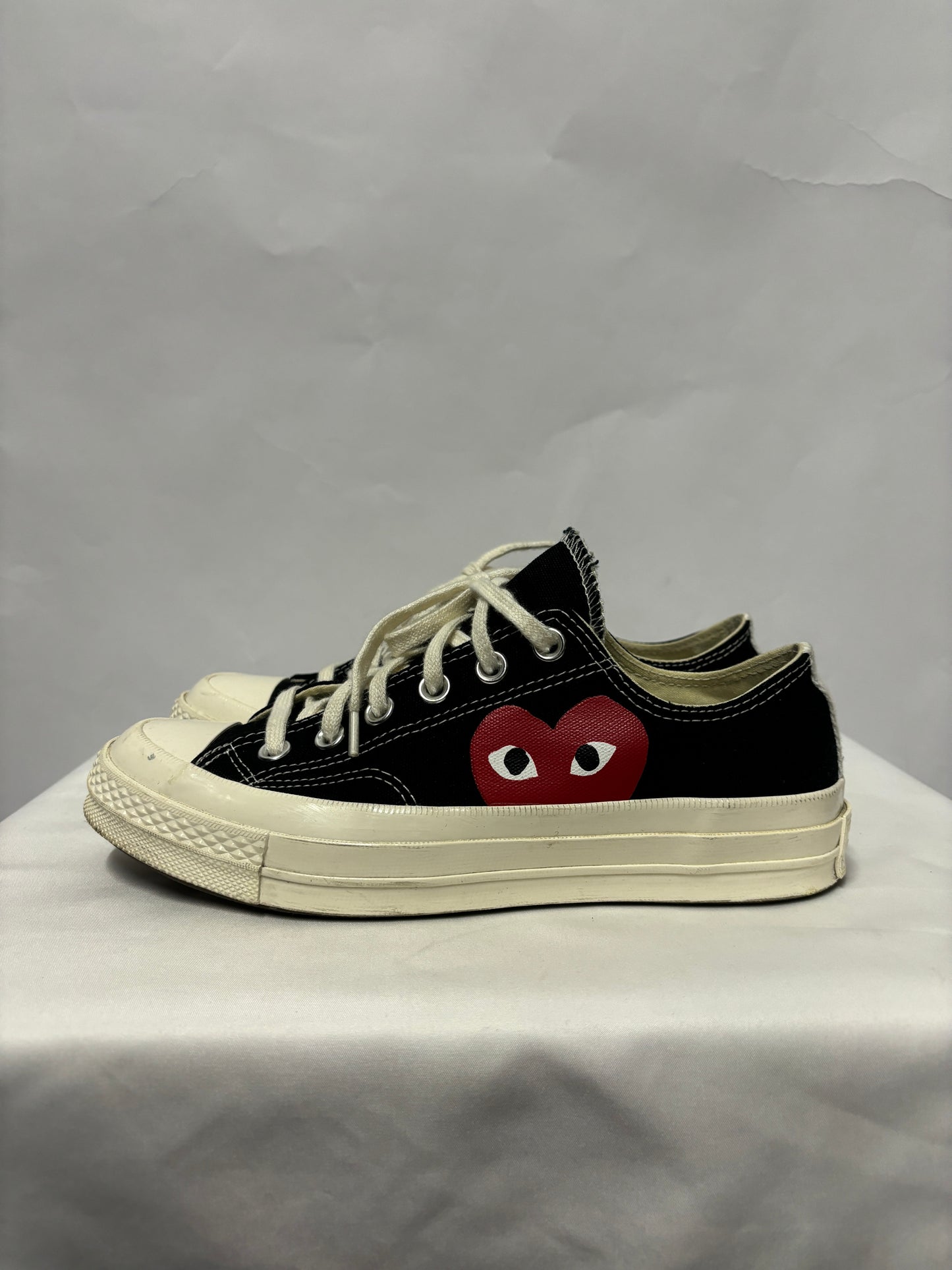 Converse x Comme des Garcons Play Black Chuck Taylor 70 Low Trainers 7.5