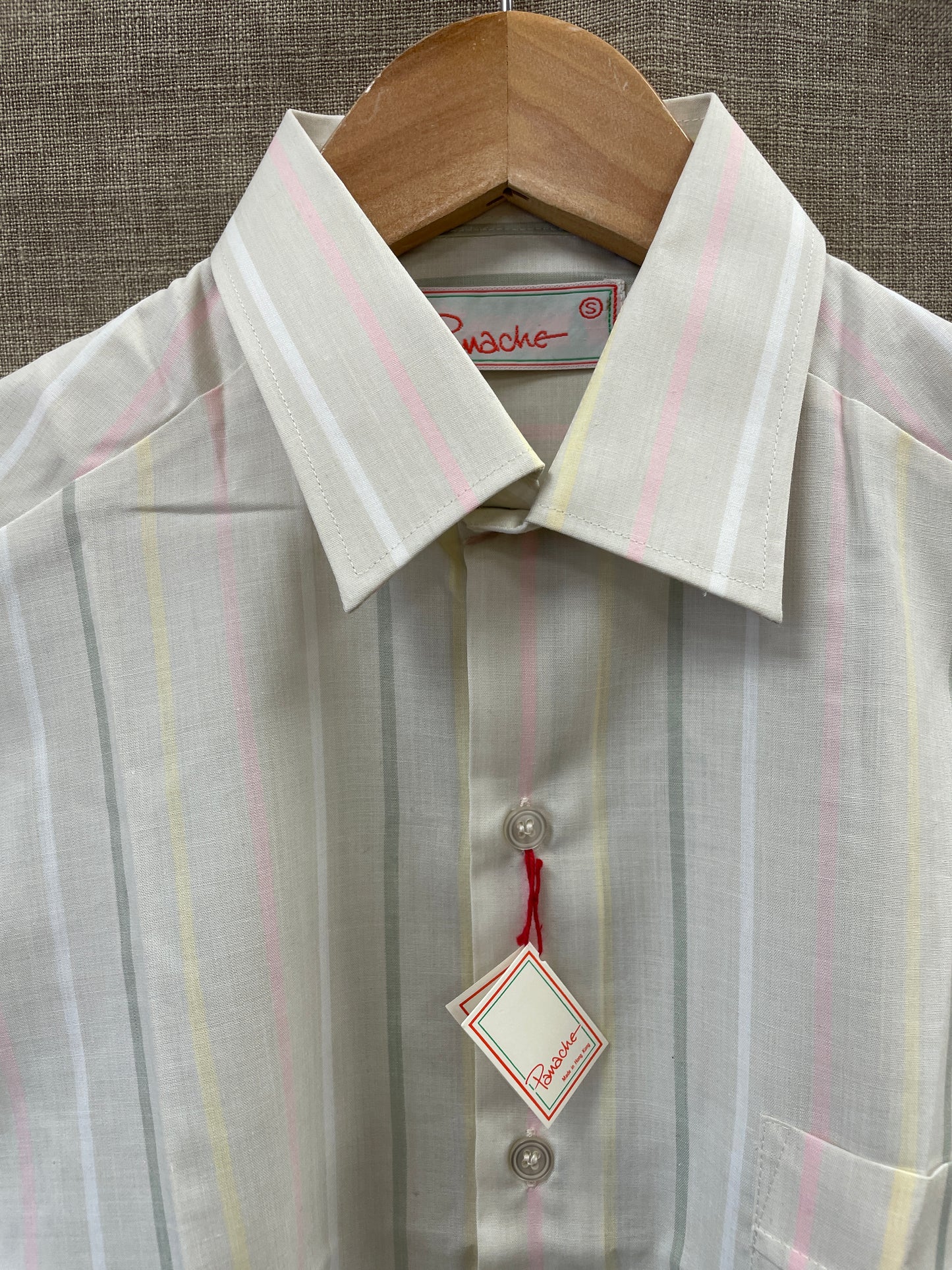 Panache Vintage New Old Stock Short Sleeve Striped Shirt Small