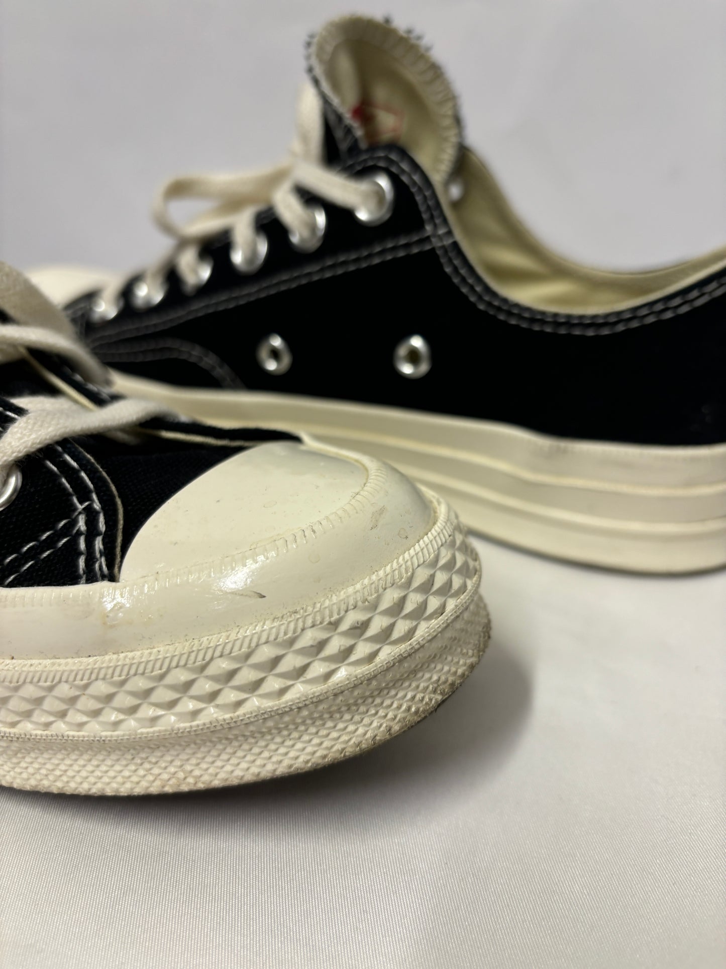 Converse x Comme des Garcons Play Black Chuck Taylor 70 Low Trainers 7.5