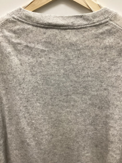 The White Company White Label 100% Cashmere Grey and White Heart Jumper Size M