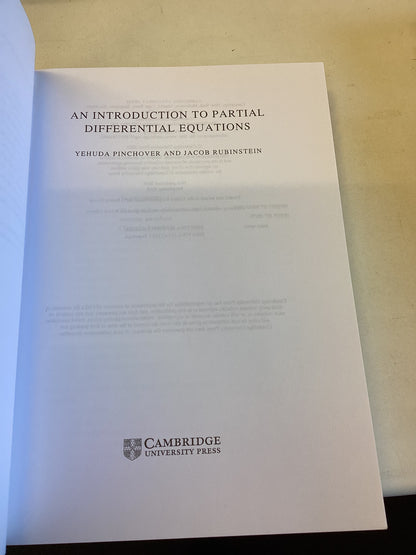 An Introduction To Partial Differential Equations