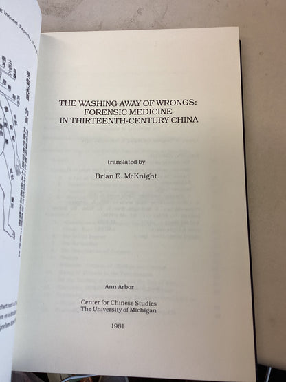 The Washing Away of Wrongs Sung Tz'u  Science, Medicine, & Technology in East Asia 1 Translated by Brian E McKnight